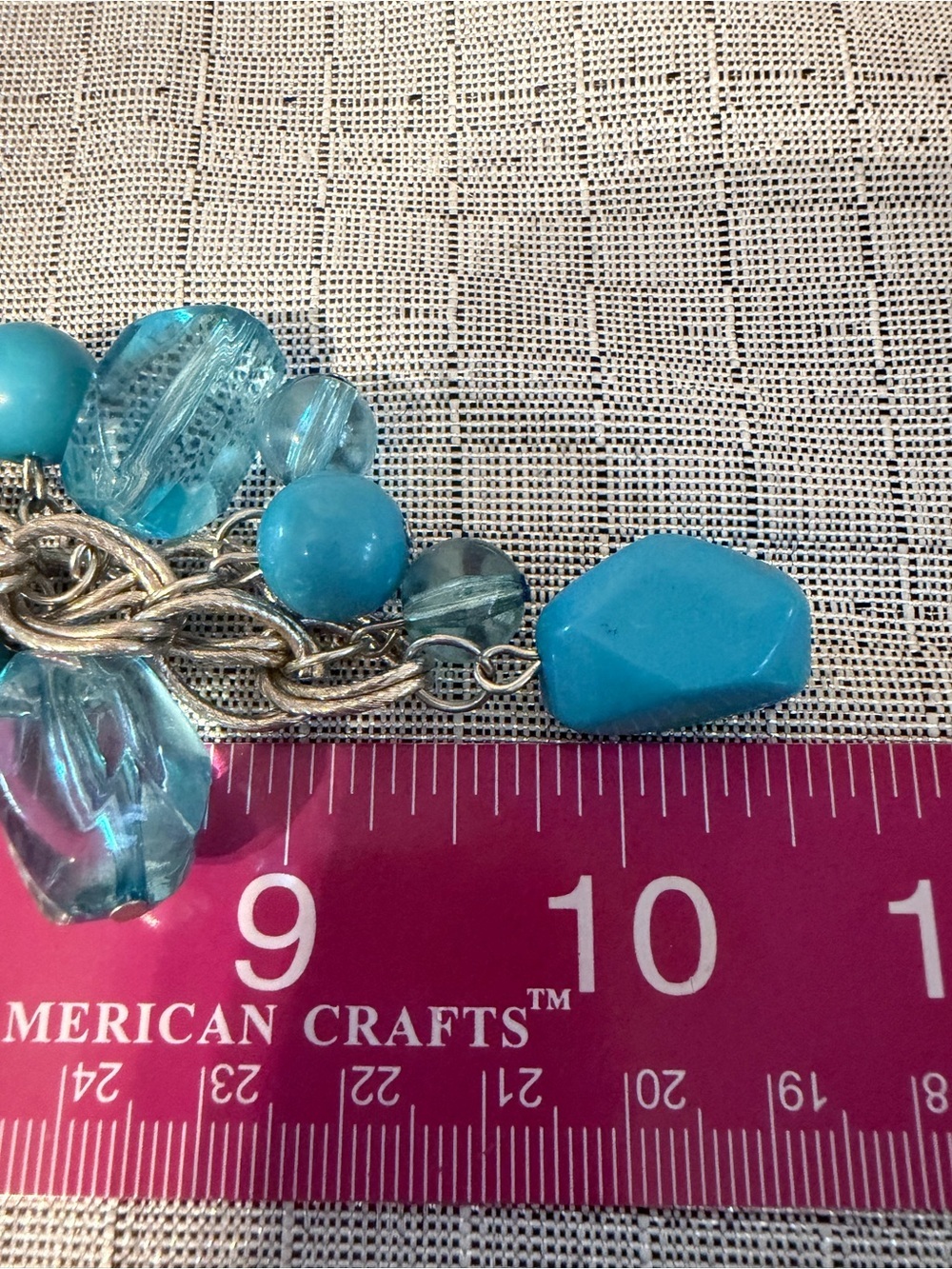 Blue Statement Multi-Chain Necklace - - Picture 4 of 5